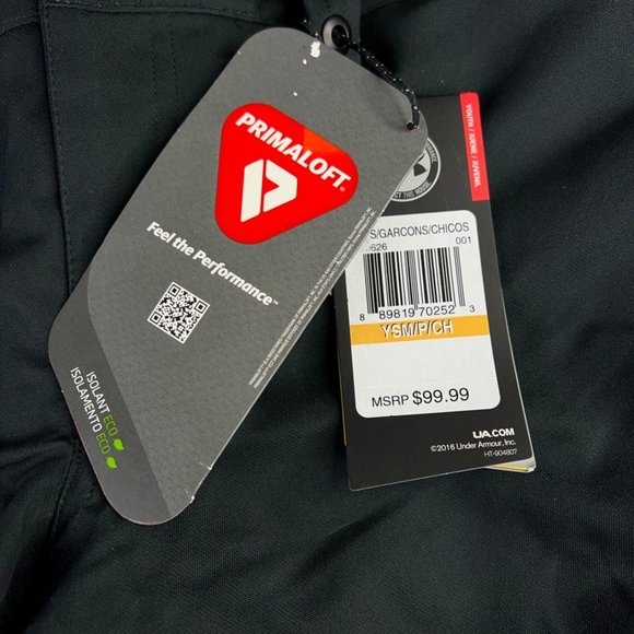 Under Armour Storm 3 Unisex Children Snow Pants Black Waterproof Youth S New - Picture 12 of 12